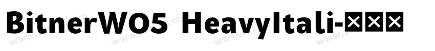 BitnerW05 HeavyItali字体转换